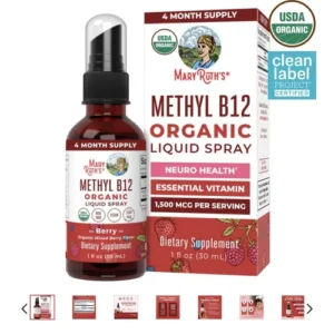 MaryRuth Organics Vitamin B12 Liquid Spray